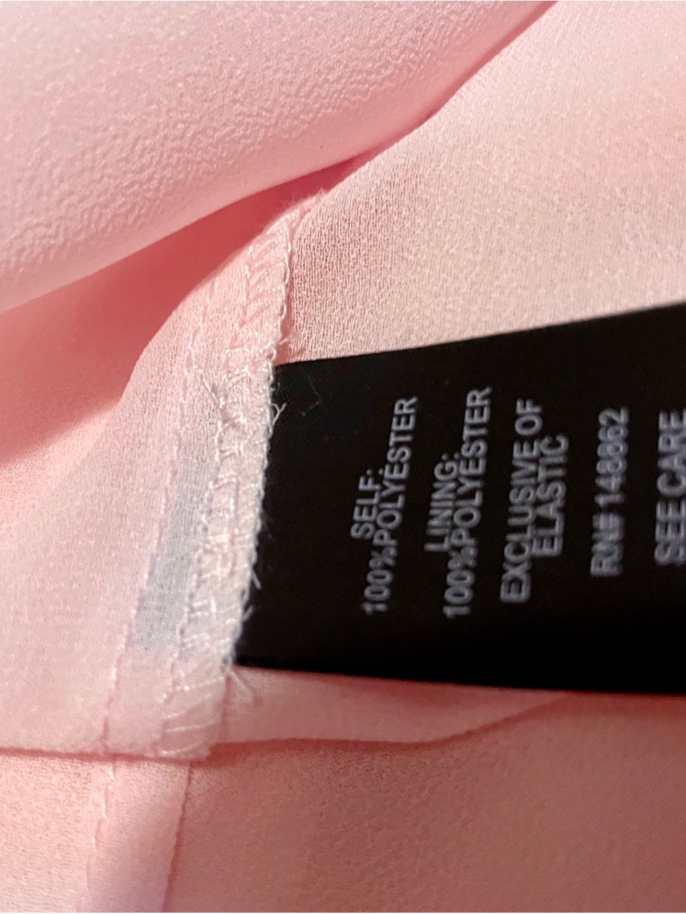Light Pink Smocked Lace-Up Babydoll Blouse - Picture 8 of 10